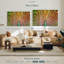 «Grand Green Peacock Wall Art» sur toile-1941405157