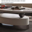 Table basse ovale en pierre-1037026402