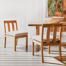 Melrose Teak Wood Outdoor Dining Side Chair with Cushion