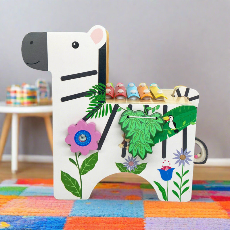Teamson Kids Zebra Activity Play Center With Xylophone