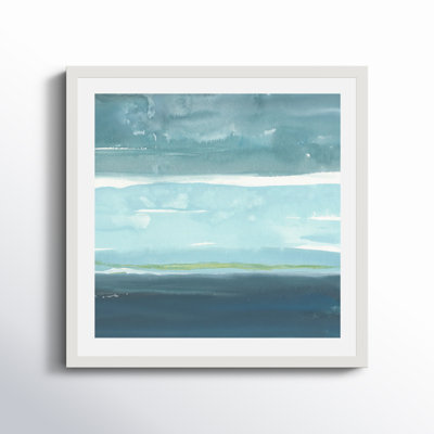Teal Horizon II Painting by Rob Delamater