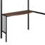 Lit superposé simple au-dessus d'un lit double en métal avec bureau, échelle et lattes de qualité pour la chambre à coucher, métallique-73802479