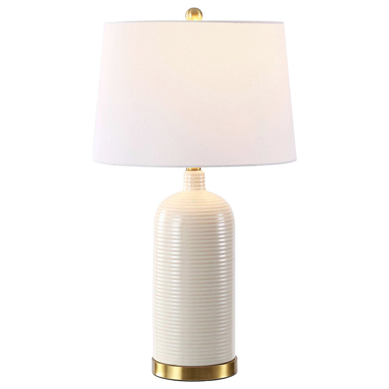 Lampe de table 27 po bleu / or Varna, Blue / White