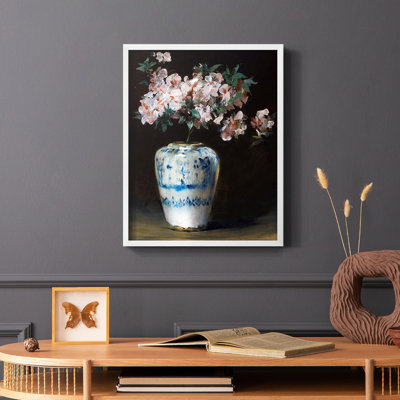 Pink Azalea Framed Print - Solid Wood