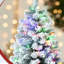 6ft Pre-Lit Snow Flocked Artificial Christmas Tree with Stand and Multi-Color Lights