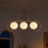 Luminaire suspendu en verre 3 lumières pour îlot de cuisine 3 lumières