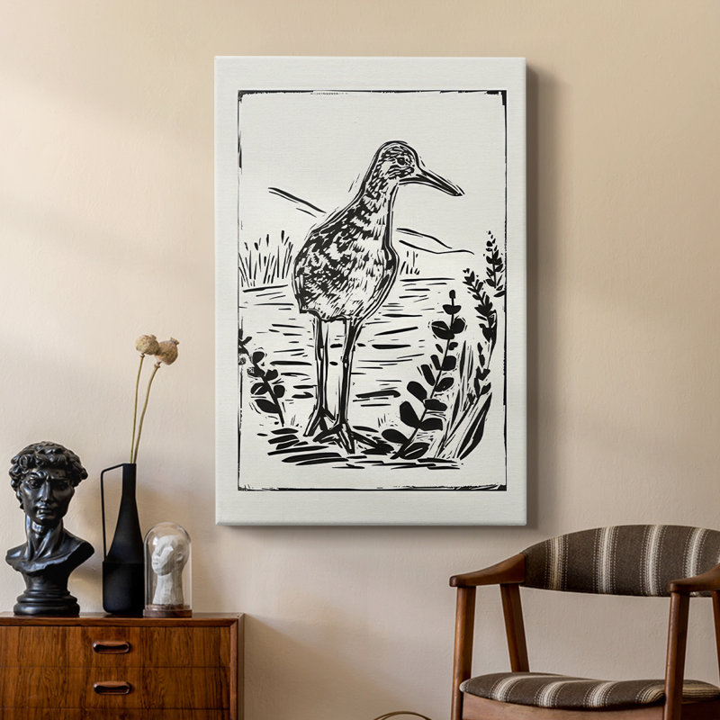Linocut style Seabird II - galerie sur mesure