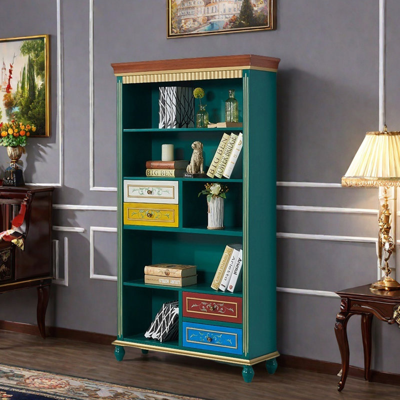 American country style multi-functional bookcase, Dark Green