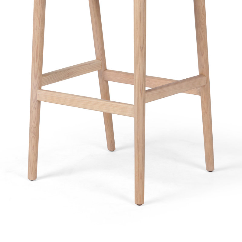 Amare Counter & Bar Stool, Butterscotch Genuine Leather/Natural, Bar Stool (30" Seat Height)