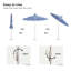Parasol de marché avec manivelle 99,4 po Winon-1362146649