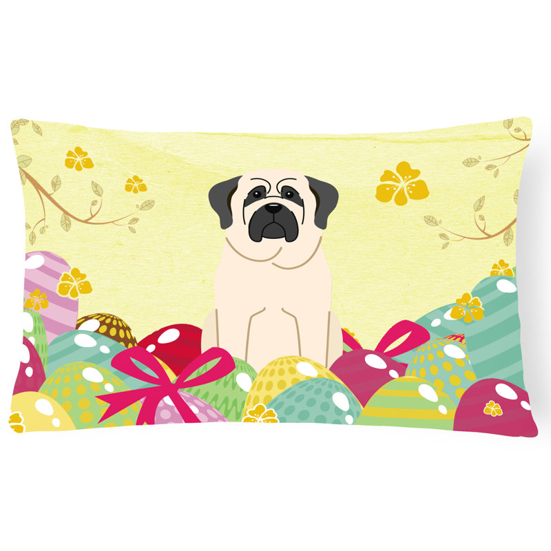 Coussin lombaire en oeuf de pâques, Mastiff / blanc