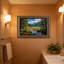Cadre mural rétro Mountain Stream LakeOrnate - cadre décoratif doré pour art-1056927151