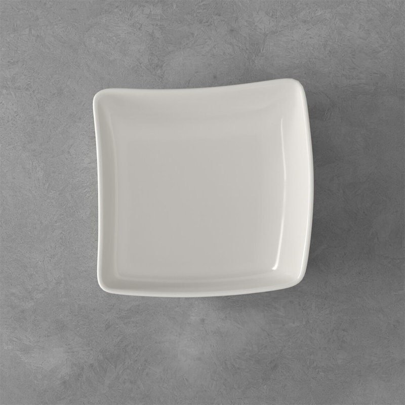 Elegant White Ceramic Square Snack Bowl for Everyday Elegance