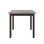 Ensemble de salle à manger 5 pièces à hauteur de comptoir, table carrée en bois et tabourets avec repose-pieds et 4 chaises rembourrées à haut dossier, noir