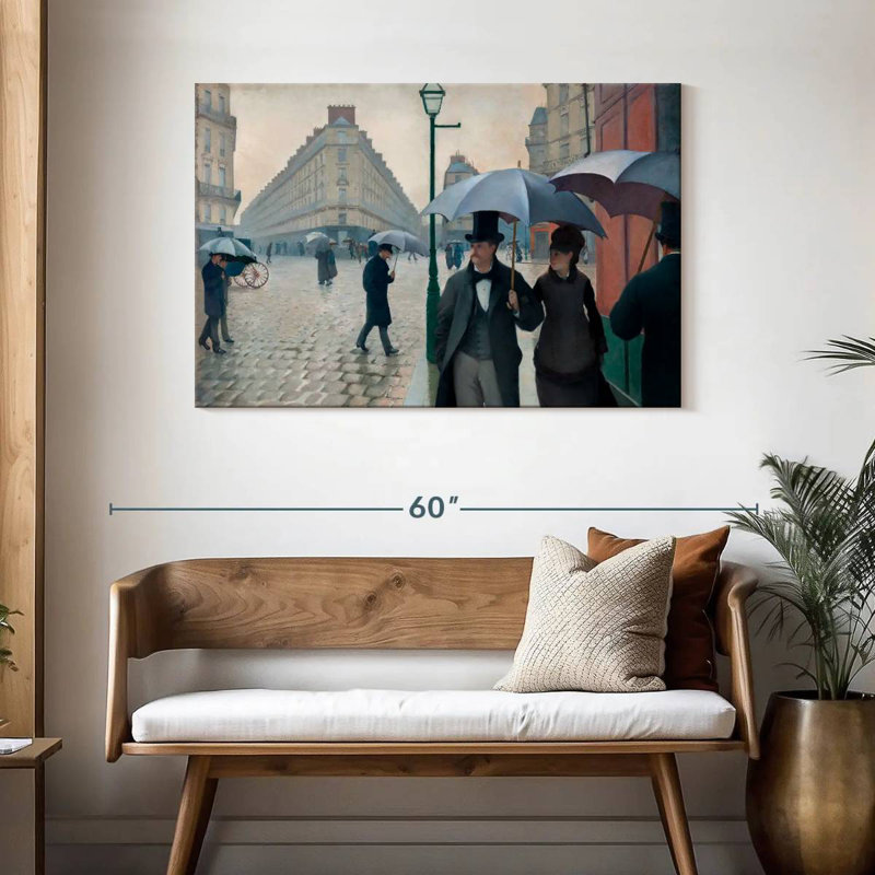 Harpa Paris Street Rainy Day 1877, H 30 po x l 45 po