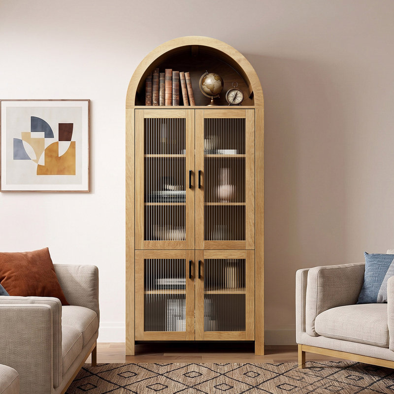 Arched Display Cabinet, Brown