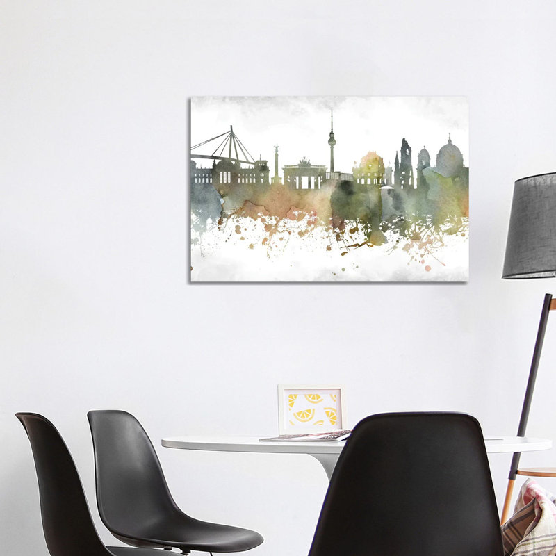 Berlin Skyline by WallDecorAddict - Wrapped Canvas Print, 101.6 cm H x 66.04 cm W x 1.91 cm D