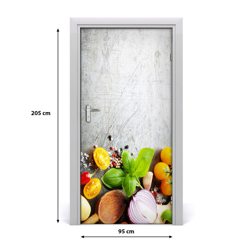 Vegetables Door Decal, 205cm H x 95cm W