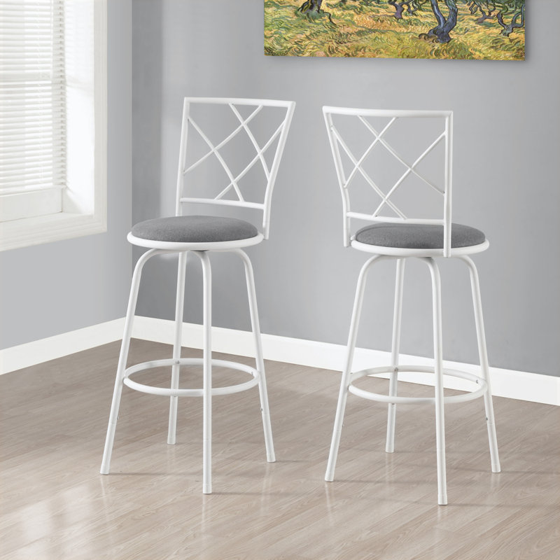Heilman Modern Swivel Bar Stool(Set of 2), Gray