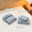 Ensemble de literie 100% coton lavé 4 pièces, 1 drap-housse, 1 drap plat et 2 taies d'oreiller, ensemble de draps texturés confortables-124550243-119423619