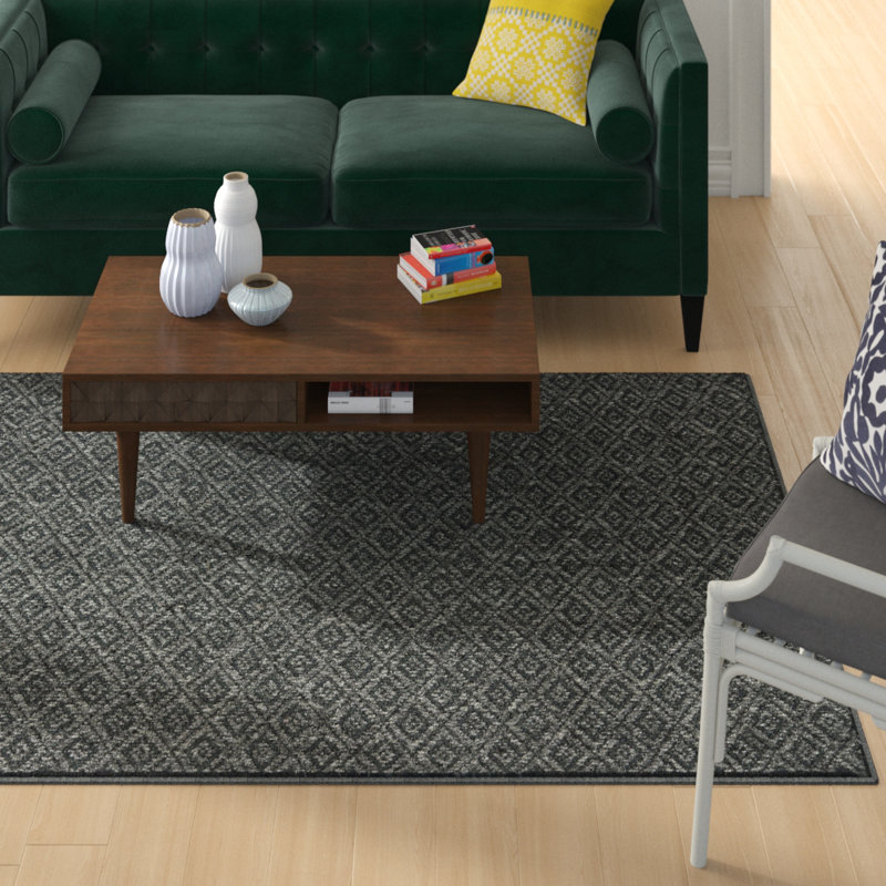Duvid Pab400 Jacquard Weave Sisal Geometric Rug, Rectangle 4' x 6'