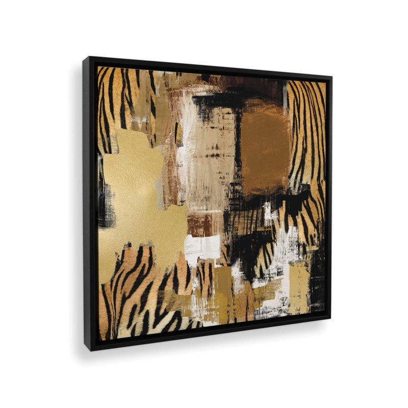 Abstract Safari I by Amber Sterling Art Print, L 30 po x H 30 po, Noir, Toile avec cadre