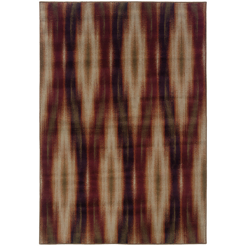 Tapis gris / rouge Horasan, Rectangle 9 pi 10 po x 12 pi 9 po