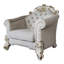 Fauteuil d'appoint blanc ivoire