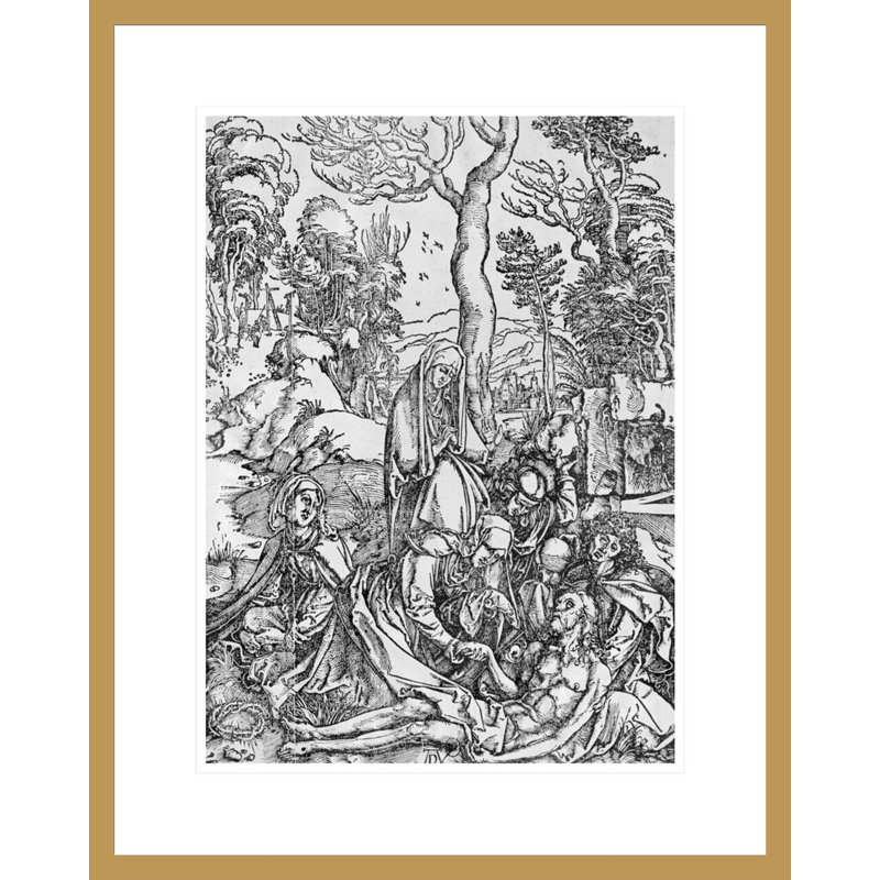 Le Christ en deuil par la Vierge et les saints de la série «The Great Passion» par Albrecht Dürer, impression giclée sur cadre