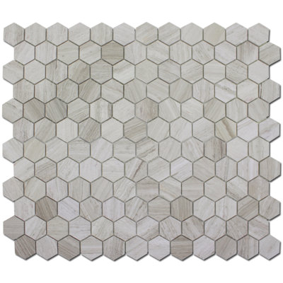 2" WOODEN HONEYCOMB MOSAIC HONED