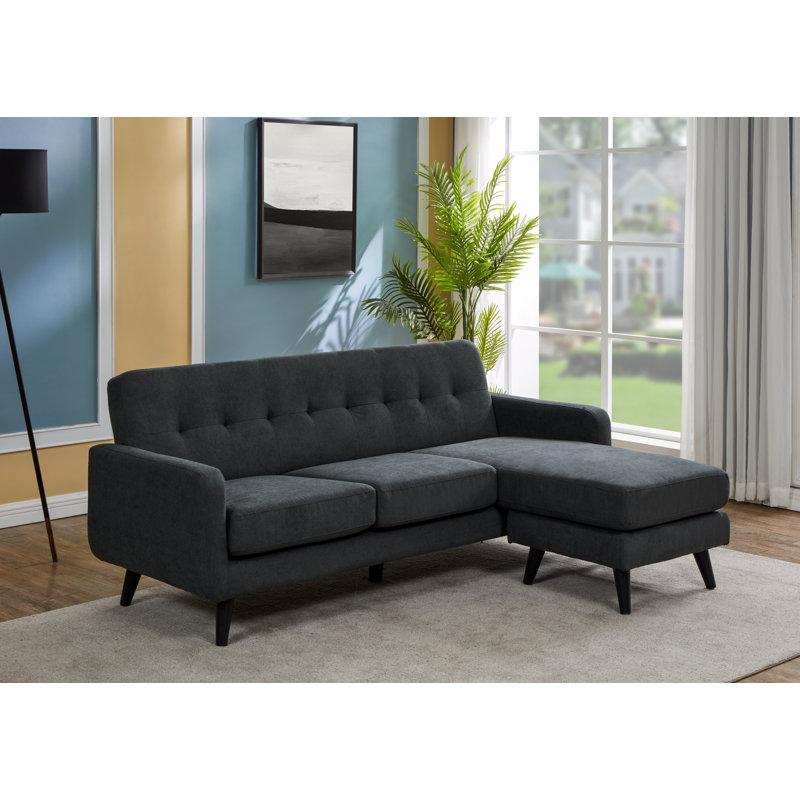Bever Modular Corner Sofa, Dark Grey, Right Hand Facing