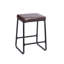 Ensemble de 2 tabourets de bar Ebern Designs Selma, cuir PU, pieds en fer-799263742-696169363