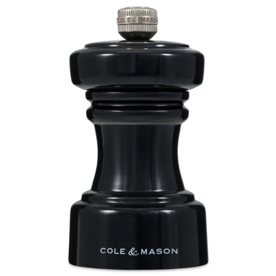 Cole & Mason Hoxton White Gloss Wood Pepper Mill 4"