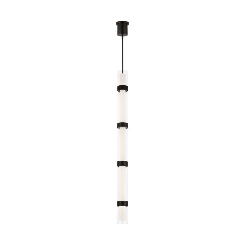 Wit 1 - Light Pendant, Black, 55.9" H x 6" W x 6" D