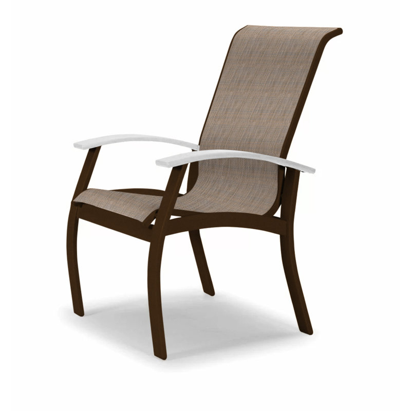 Chaise de patio Askar, Blanc, Kona texturé, Cobalt 35D Sunbrella®