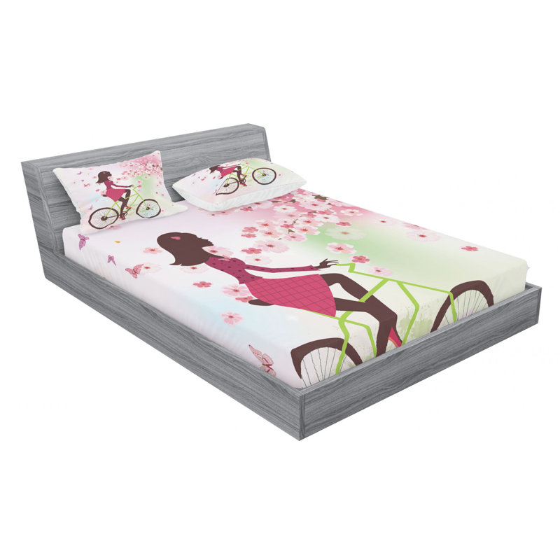 Microfiber Sheet Set, Queen Sheet Set with Fitted Sheet