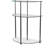 Beckett 23.75" Glass 3 Tier Half-Circle Display Console Table