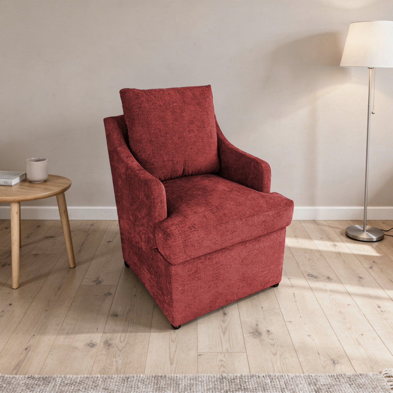 46.99cm H Upholstered Upholstered Back Armchair, Dark Blue