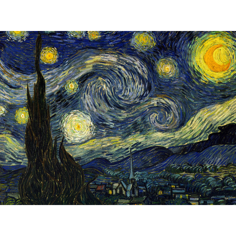 Nuit étoilée, H 18 po x l 24 po