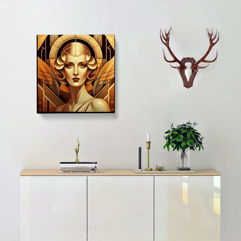 Art Deco Woman Art Deco - Wrapped Canvas, 35cm H x 35cm W x 3cm D