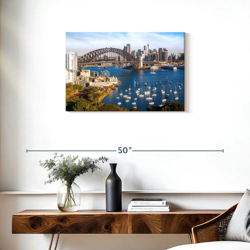 Vue panoramique de Sireci sur Sydney, H 20 po x l 30 po