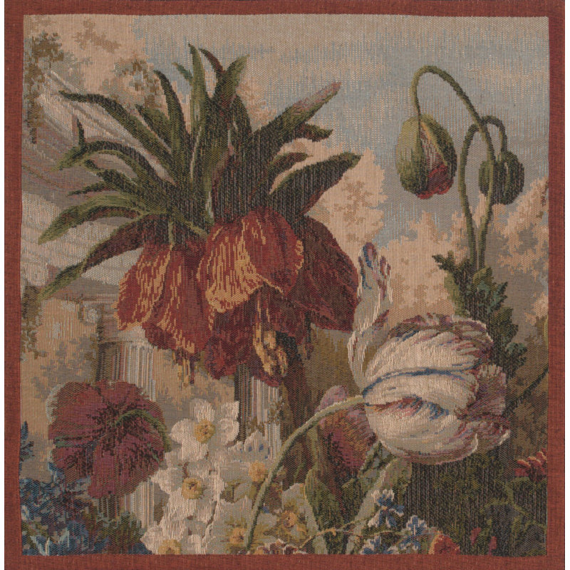 Floral Cotton Blend Pillow Cover