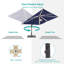 Parasol rectangulaire en porte-à-faux avec base 138 po x 108 po Rozalinda-1298332133