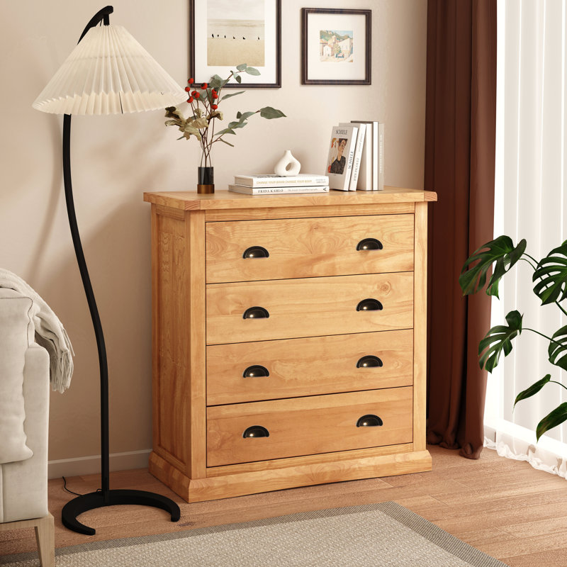 Sarkar 90 cm W Chest of 4 Drawers, Chamfered