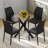 4 Piece Table Set (Black,Transparent)-1463257850