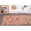 Tapis rétro, tapis de couloir 2,5 po x 11,1 pi, tapis Boho, tapis turc, tapis rose de luxe