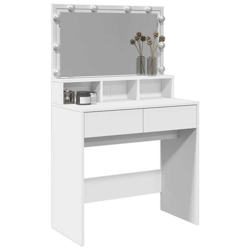 Dressing Table With LED 80X41x134.5 Cm, White