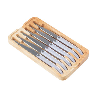 Laguiole Evolution 6 Piece Stainless Steel Steak Knife Set