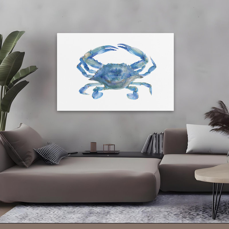 Crabe bleu nautique et côtier, H 48 po x l 32 po
