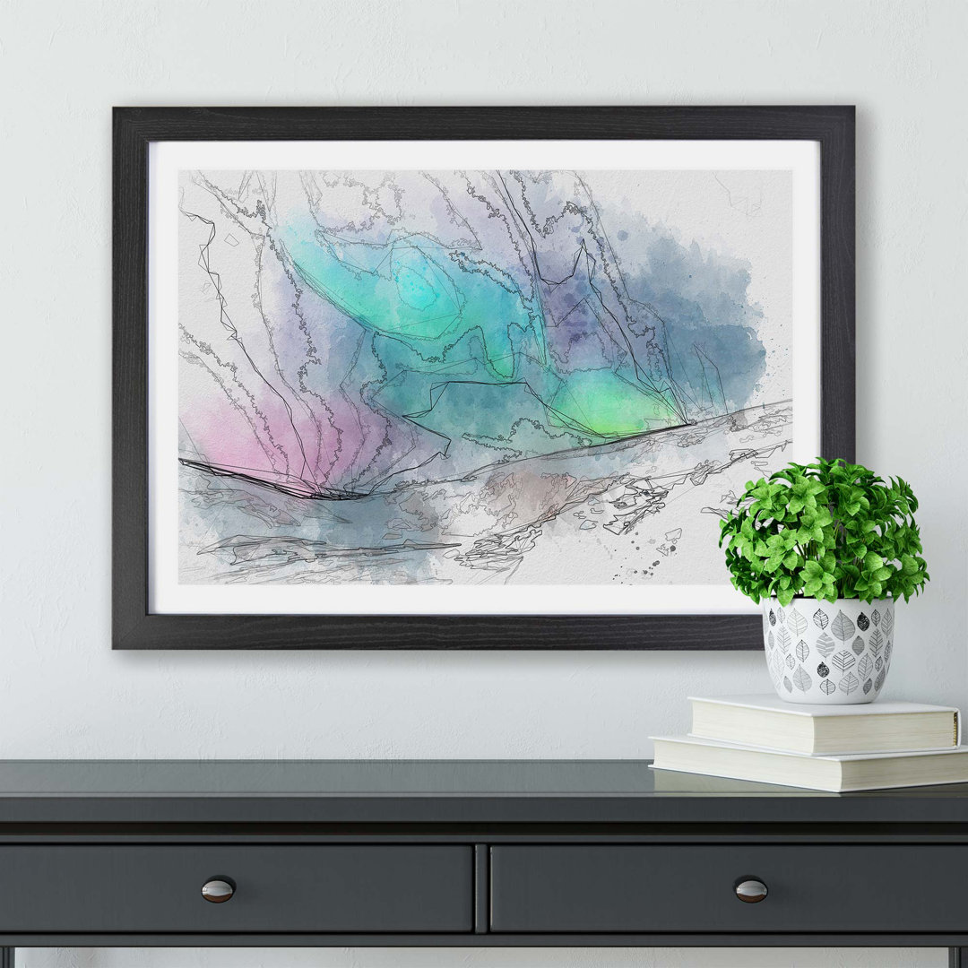 The Northern Lights Aurora Borealis - Framed Print